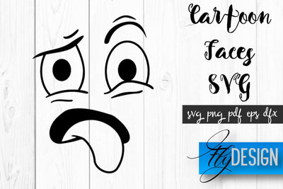 Cartoon Face SVG | Funny Face SVG Design | Funny Emotions SVG Quotes SVG Fly Design 