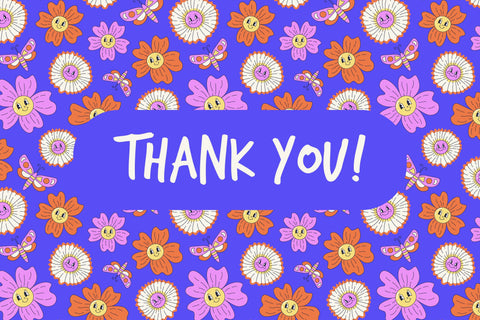 Cartoon Flowers Patterns & Papers Digital Pattern Rin Green 