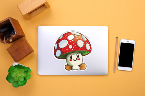 Cartoon funny mushrooms Printable Stickers Bundle Sublimation Regulrcrative 