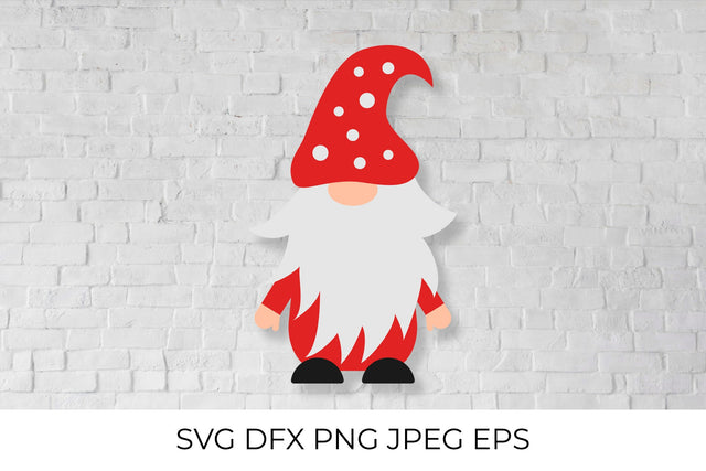 Cartoon Gnome. Funny Christmas, Valentine Day character SVG LaBelezoka 
