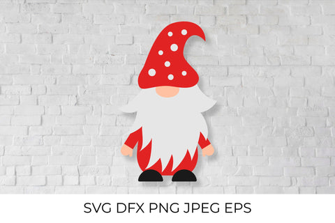 Cartoon Gnome. Funny Christmas, Valentine Day character SVG LaBelezoka 