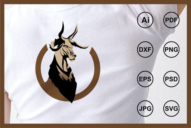 Cartoon horned horse character design illustration SVG Leamsign Studio 