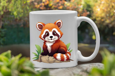 Cartoon Red Panda Clipart Bundle Sublimation Regulrcrative 