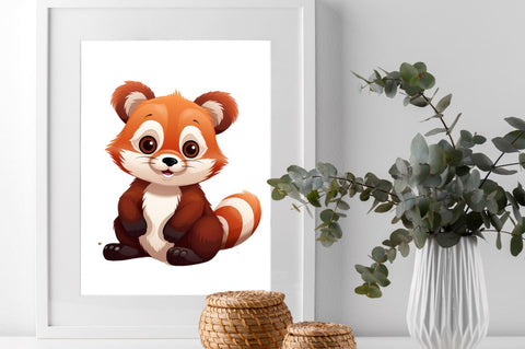 Cartoon Red Panda Clipart Bundle Sublimation Regulrcrative 