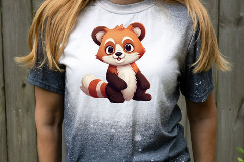 Cartoon Red Panda Clipart Bundle Sublimation Regulrcrative 