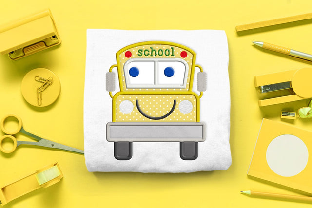 Cartoon School Bus Applique Embroidery Embroidery/Applique DESIGNS Designed by Geeks 