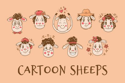 Cartoon Sheeps Sublimation Rin Green 