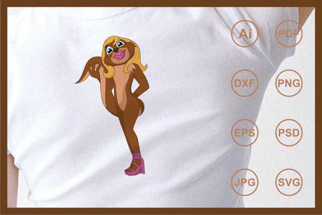 Cartoon squirrel girl character design illustration SVG Leamsign Studio 