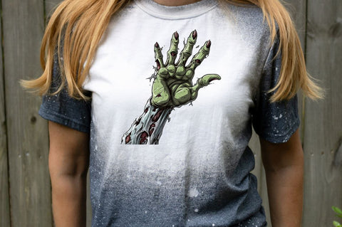 Cartoon Zombie Hand Clipart Bundle Sublimation Regulrcrative 