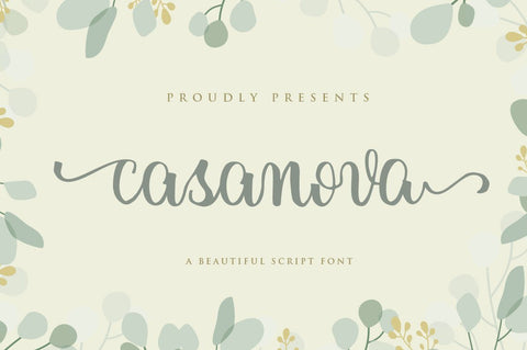 Casanova Script Font Anastasia 