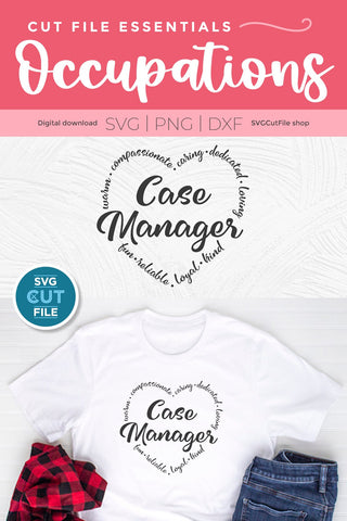 Case Manager svg, Social worker, social work Case Manager svg, nurse case manager, outcomes, heart shape, social worker gift, svg dxf png SVG SVG Cut File 