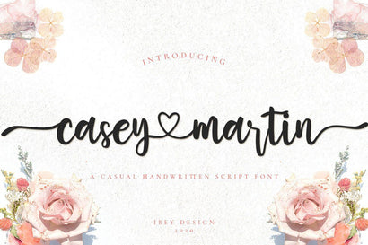 Casey Martin - Heart Font Font Ibey Design 