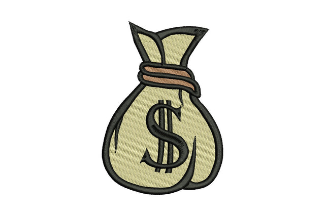 Cash Bag Embroidery Design. Cash Bag mini. Machine Embroidery Design. Cash Bag Silhouette. Cash Bag Filled Stitches Embroidery/Applique DESIGNS NextEmbroidery 