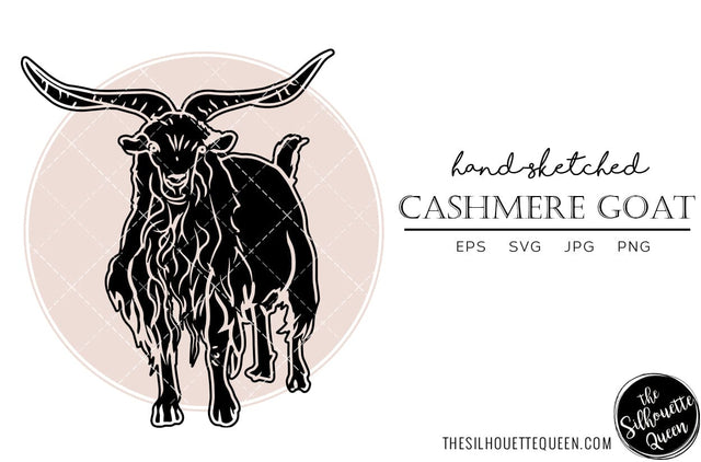 Cashmere Goat Sketch Vector SVG Loveleen Kaur 