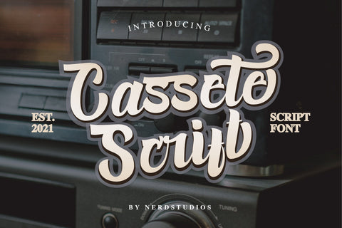 Cassete Script Font Font nearzz 