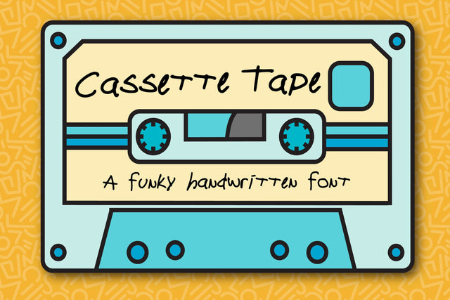 Cassette Tape a Funky Handwritten Font Font Kitaleigh