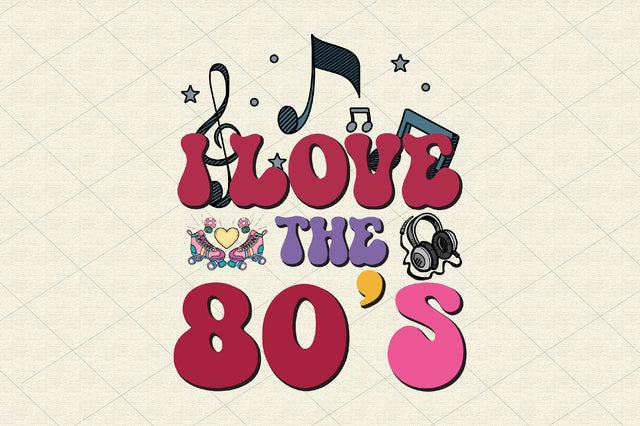 Cassette Tape Retro I Love the 80s Party Sublimation Rupkotha 