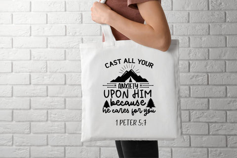 Cast all your anxiety upon him because he cares for you 1 peter 5:7 SVG SVG DESIGNISTIC 