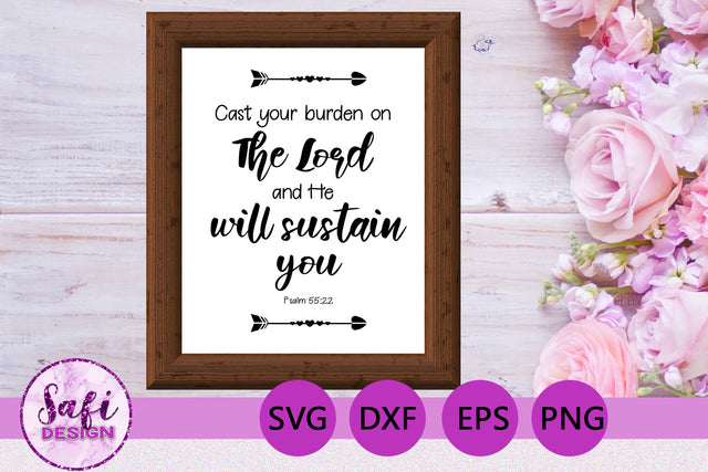 Cast Your Burden Bible Verse SVG SVG Safi Design 