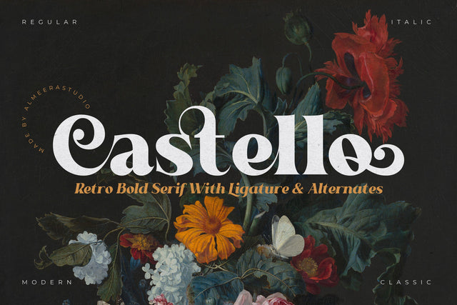 Castello Typeface Font studioalmeera 