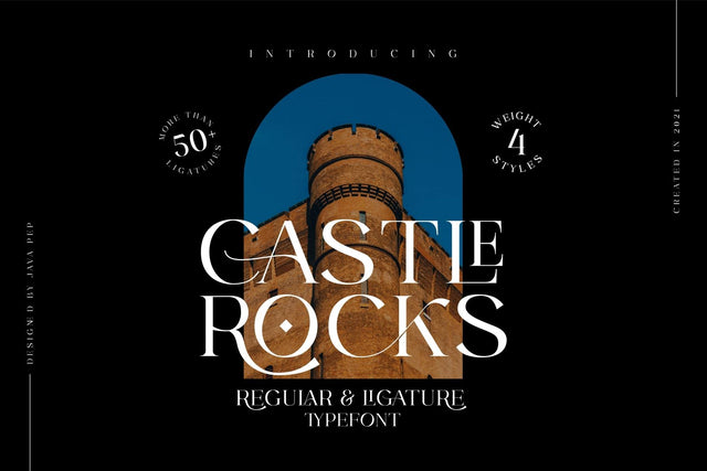 CASTLE ROCKS DUO -Ligature Font Font Javapep 