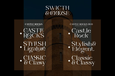 CASTLE ROCKS DUO -Ligature Font Font Javapep 