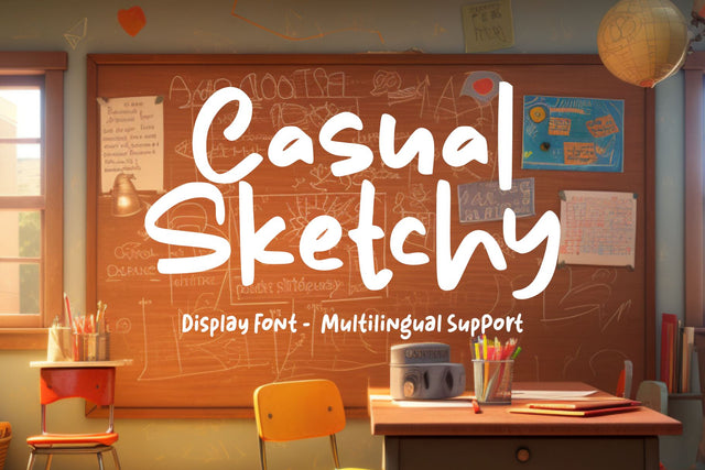 Casual Sketchy - Display Font Dumadistyle 