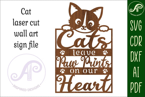 Cat and Dog quote signs svg laser cut file SVG APInspireddesigns 