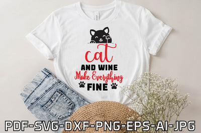 cat and wine make everything fine SVG farhad farhad 