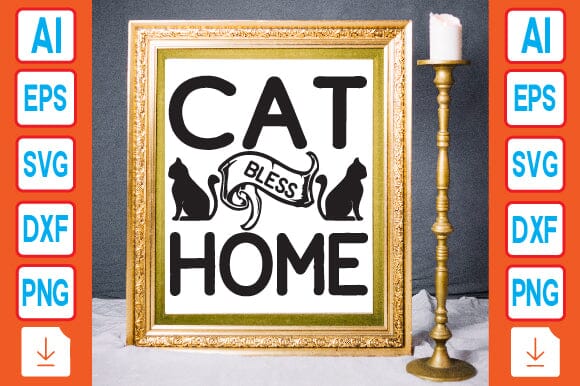 Cat Bless Home SVG Craftlabsvg24 
