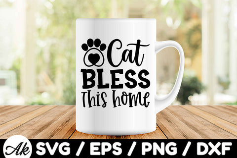 Cat bless this home svg SVG akazaddesign 