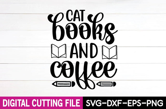 cat books and coffee SVG md faruk hossain 