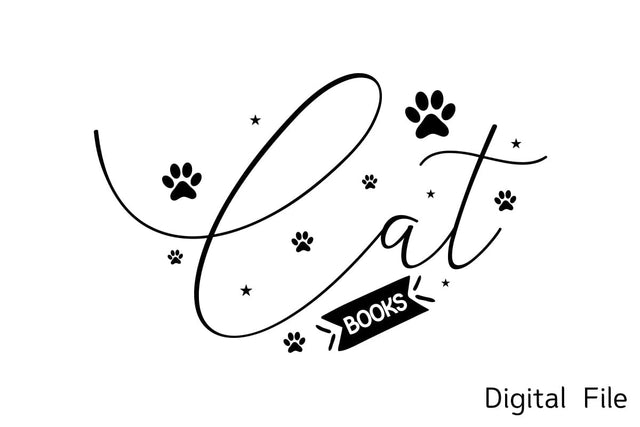 Cat Books SVG SVG designmaster24 