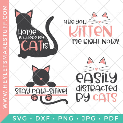 Cat Bundle SVG Hey Let's Make Stuff 