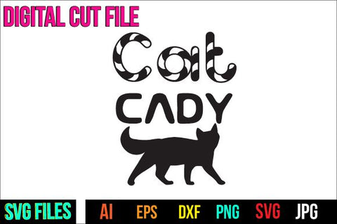 Cat Cady SVG Cut File, Cat SVG Bundle SVG BlackCatsMedia 