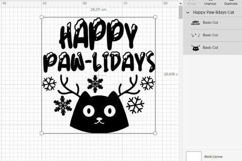 Cat Christmas Ornament SVG Funny Happy Holidays Quote SVG OrangeBrushStudio 