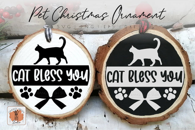 Cat Christmas Round Ornament SVG Funny Pet Quote SVG OrangeBrushStudio 