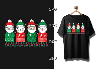Cat Christmas Svg, Animal Christmas Svg, Merry Christmas Svg, Cat lover Svg SVG DesignTShirt 