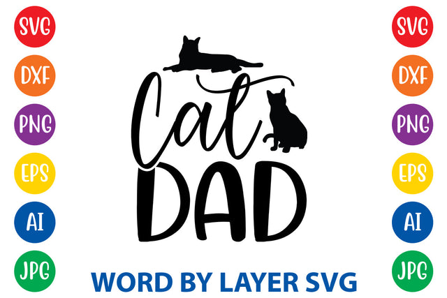Cat Dad, CAT SVG Cut File SVG Rafiqul20606 