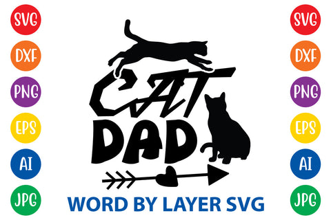 Cat Dad, Cat SVG Design SVG Rafiqul20606 