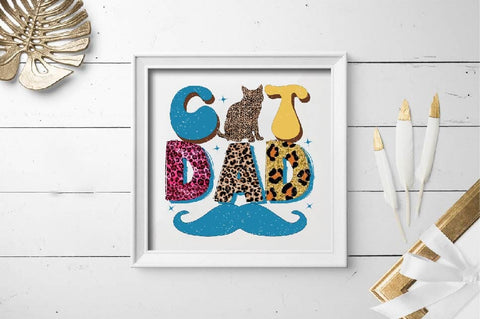 cat dad Sublimation SVGArt 