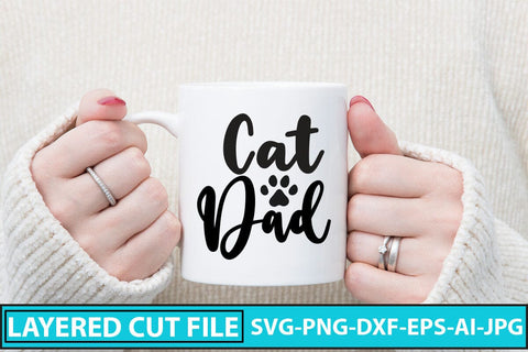 Cat Dad SVG Cut File SVG Syaman 