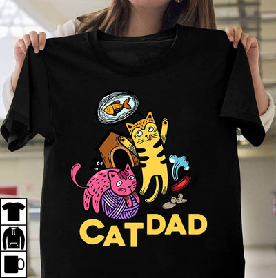 Cat Dad SVG Cut File,Cat Dad SVG Design, Father's Day SVG Design, Happy Father's Day SVG Cut File, Father's Day Sublimation Design, Dad SVG Bundle, Dad SVG Design Quotes , Dad Sublimation Design SVG BlackCatsMedia 