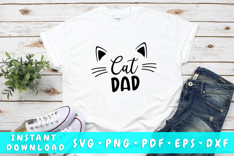Cat Dad SVG SVG HappyDesignStudio 