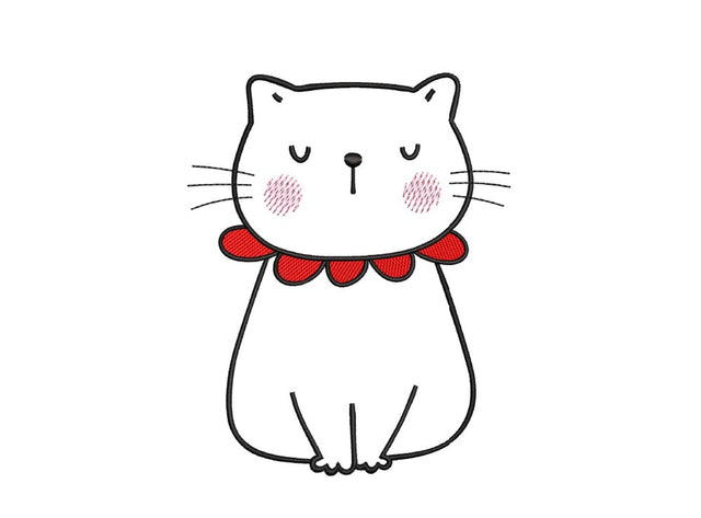 Cat Embroidery Design, 3 sizes, Instant Download Embroidery/Applique DESIGNS Nino Nadaraia 