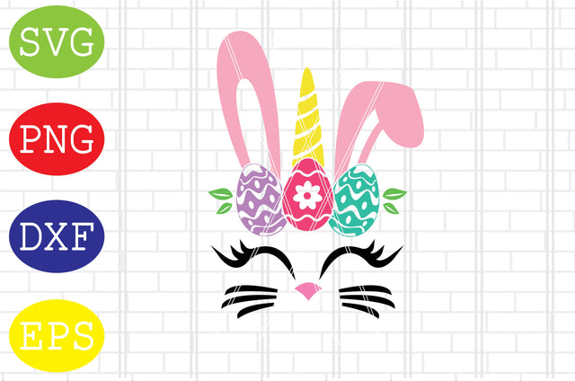 Cat Face Easter Eggs (1) Svg, Easter Bunny Svg, Happy Easter Svg, Png, Eps, Dxf Files SVG DigitalSvgFiles 