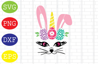 Cat Face Easter Eggs (3) Svg, Easter Bunny Svg, Happy Easter Svg, Png, Eps, Dxf Files SVG DigitalSvgFiles 