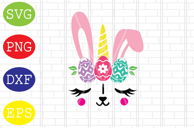 Cat Face Easter Eggs (5) Svg, Easter Bunny Svg, Happy Easter Svg, Png, Eps, Dxf Files SVG DigitalSvgFiles 