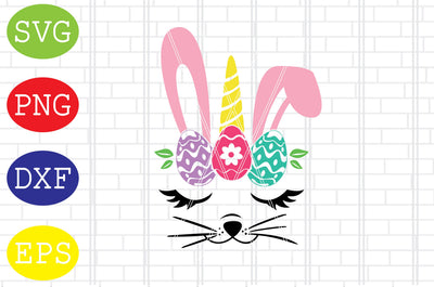 Cat Face Easter Eggs (6) Svg, Easter Bunny Svg, Happy Easter Svg, Png, Eps, Dxf Files SVG DigitalSvgFiles 