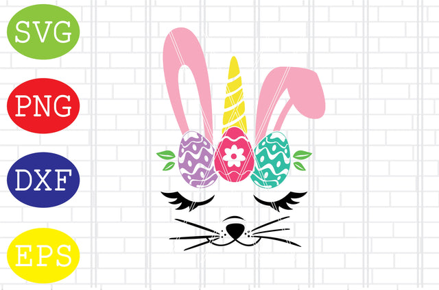 Cat Face Easter Eggs (6) Svg, Easter Bunny Svg, Happy Easter Svg, Png, Eps, Dxf Files SVG DigitalSvgFiles 